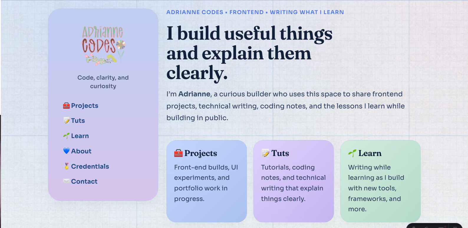 Adrianne Codes layout