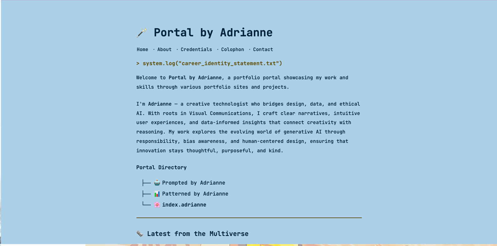 Portal by Adrianne layout